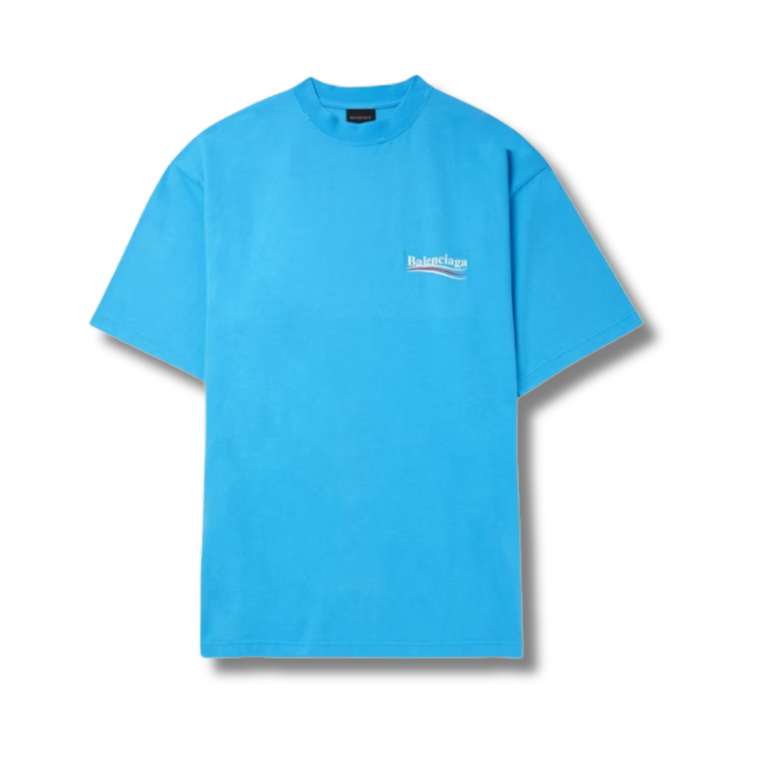 Balenciaga Blue Logo T-Shirt - Newbear