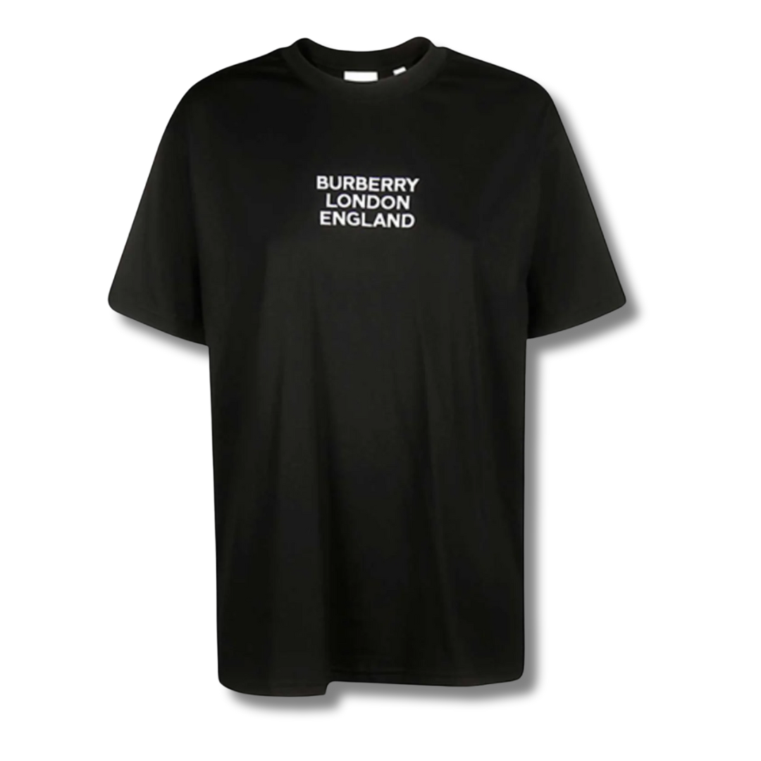 Burberry T-Shirt Black Boxy Logo - Newbear