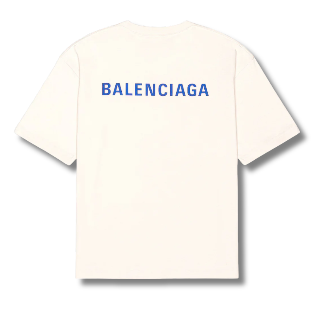 Balenciaga Beige Logo T-Shirt - Newbear