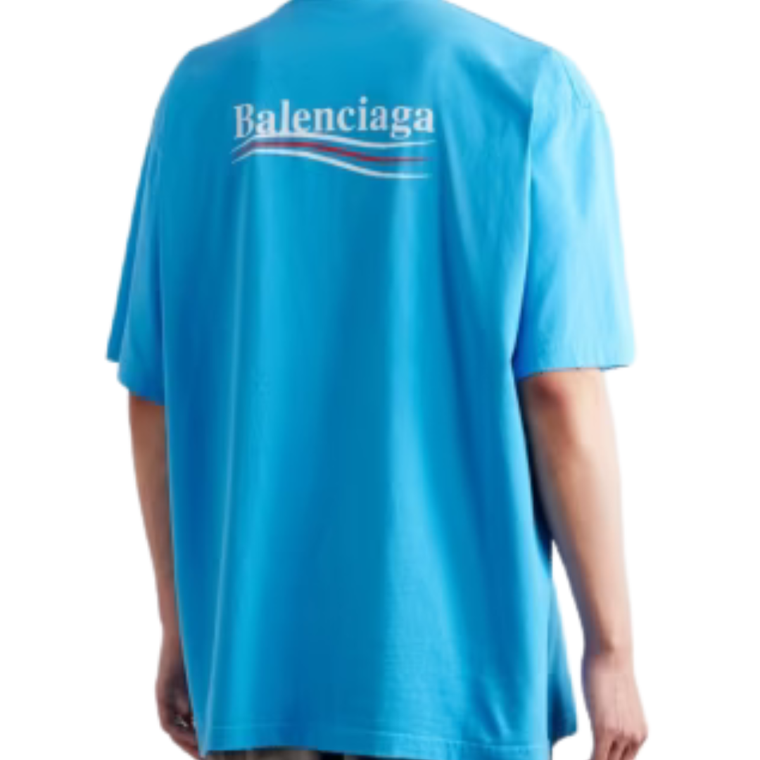 Balenciaga Blue Logo T-Shirt - Newbear