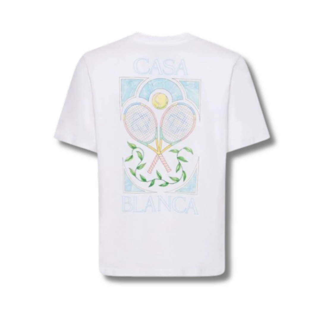 Casablanca Tennis Pastelle White T-shirt - Newbear