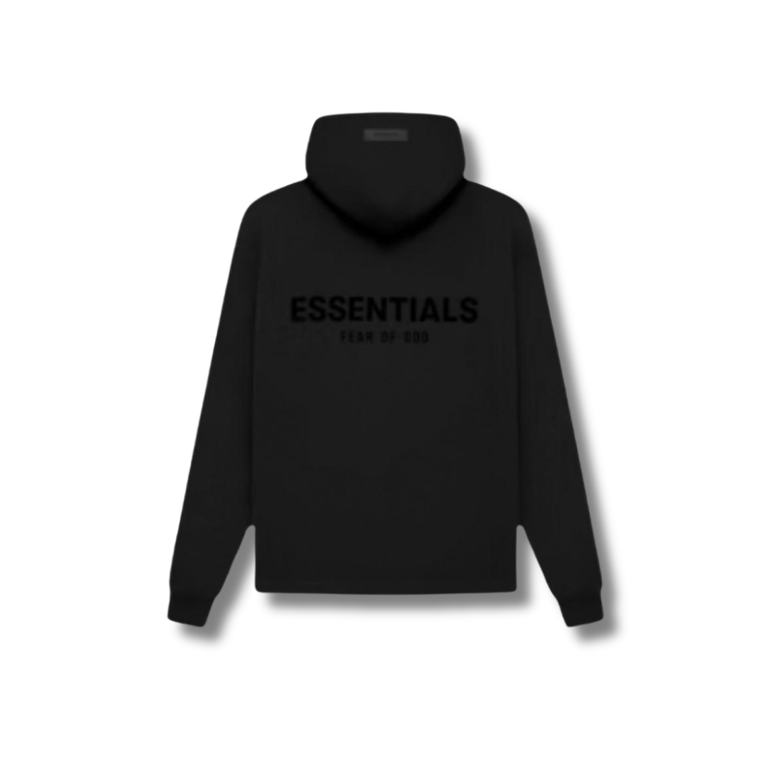 Essentials Black Logo Hoodie - Newbear