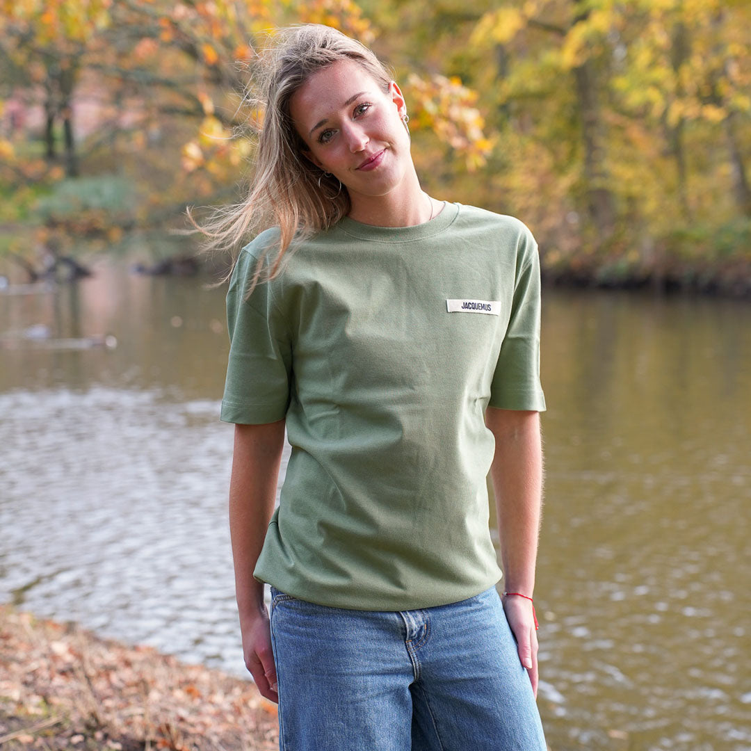 Jacquemus T-Shirt Gros Grain Light Green
