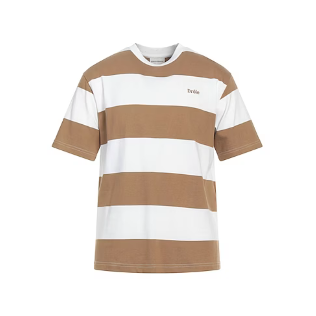 Drole de Monsieur T-Shirt Beige/White Stripes - Newbear