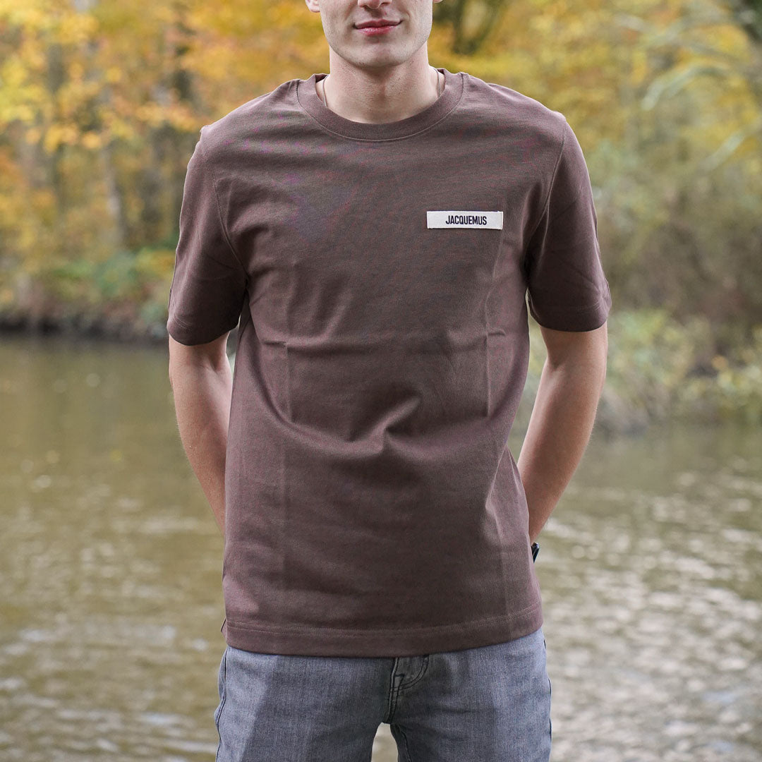 Jacquemus T-Shirt Gros Grain Dark Brown