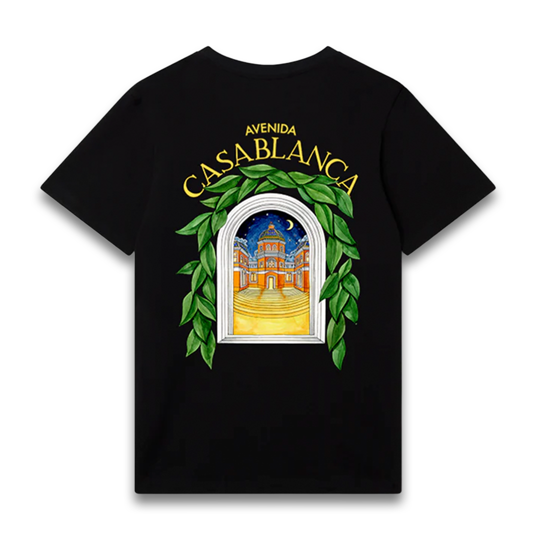 Casablanca Avenida Black T-shirt - Newbear