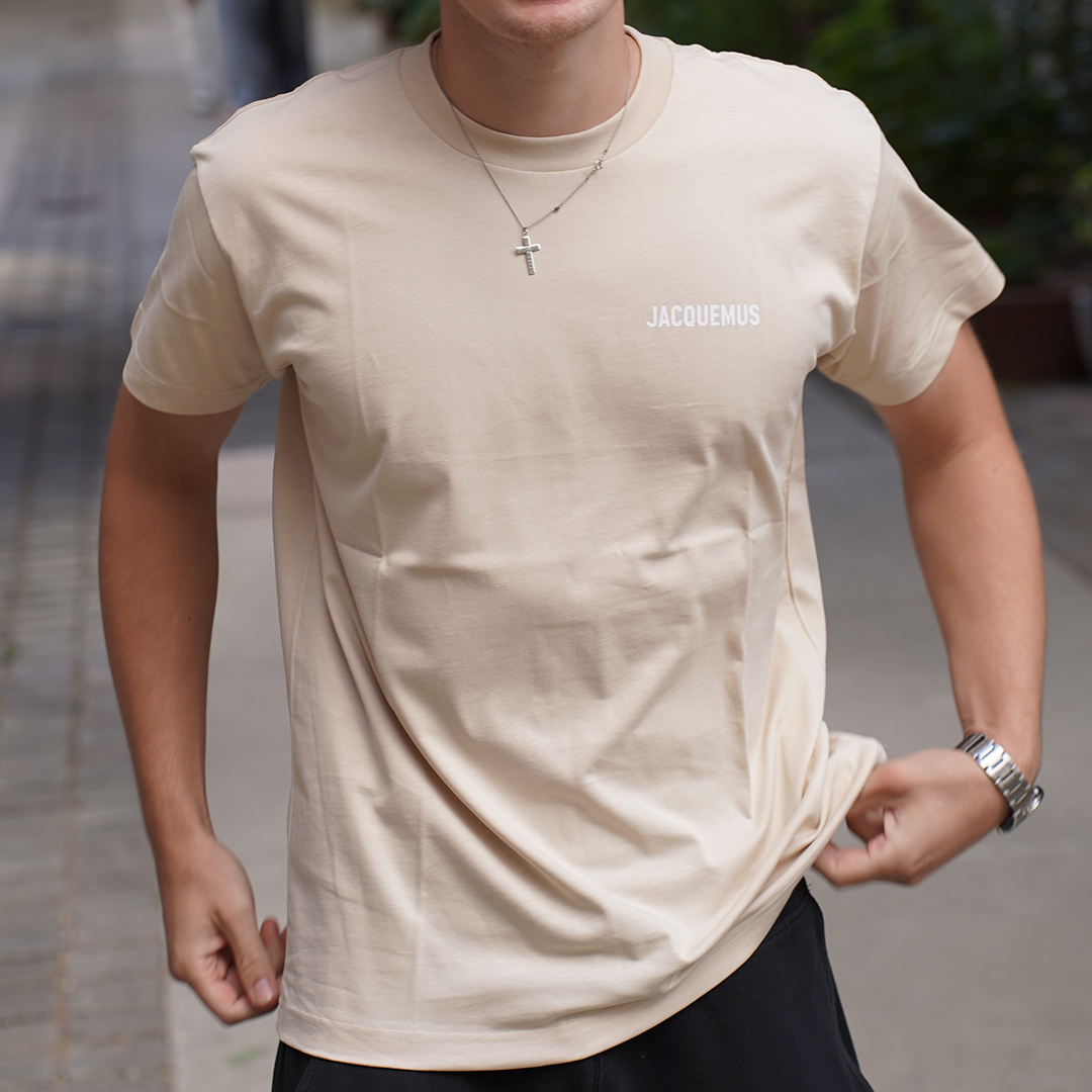 Jacquemus T-shirt Logo Light Beige - Newbear